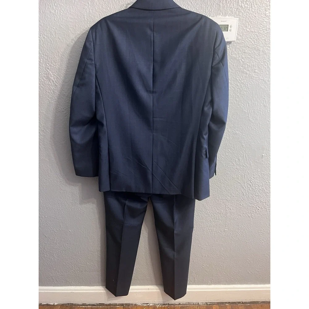 Tommy‎ Hilfiger Men's Blue Wool Suit Suit Size 40R Pants 35x31